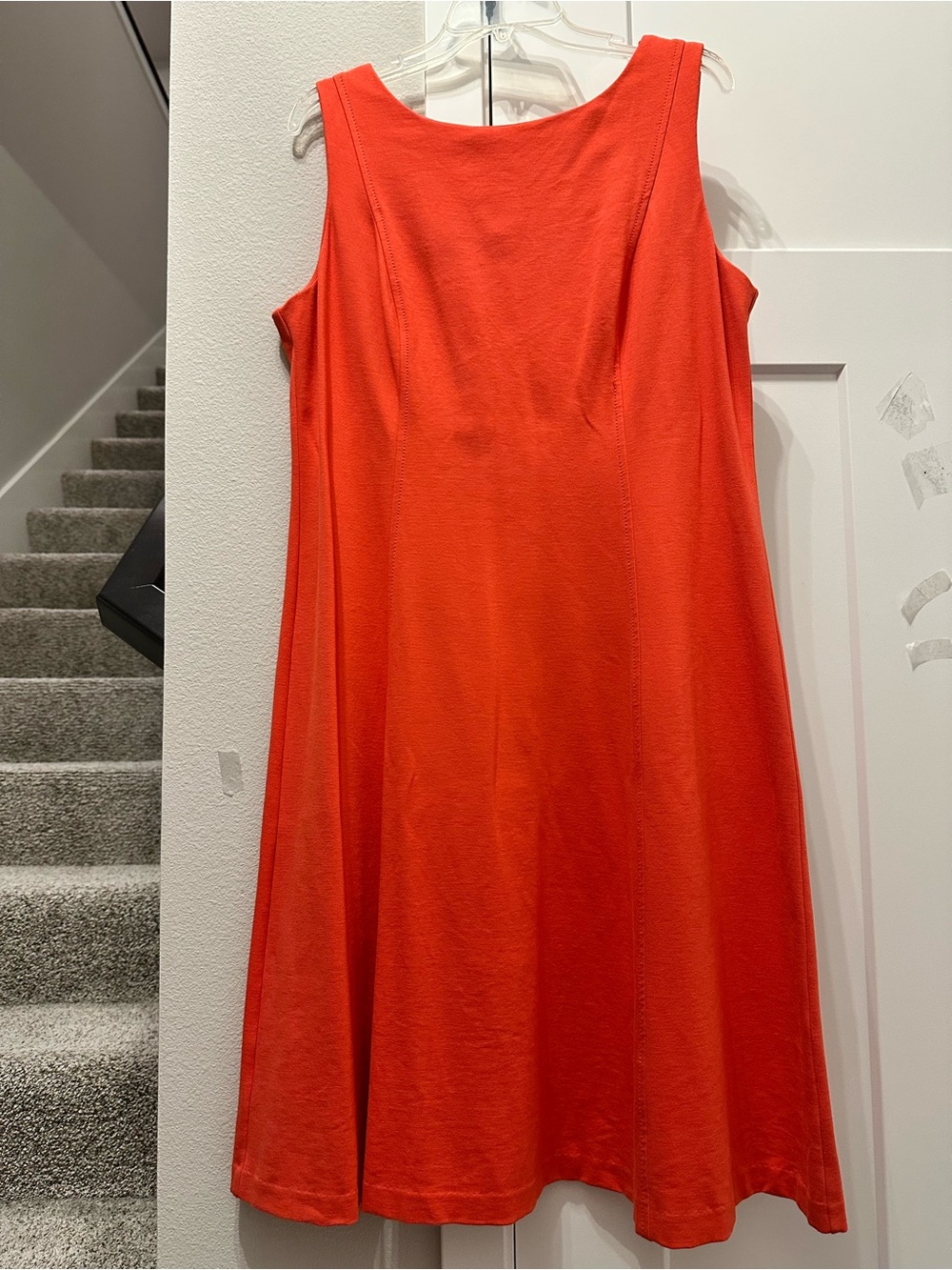 Talbots Sleeveless Coral-Red A-Line Dress